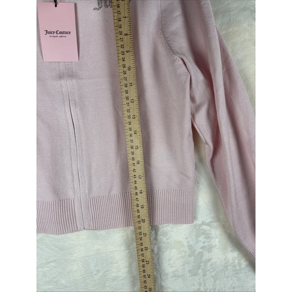 Juicy Couture Pink Knit Sweater Hoodie & Pants Set Outfit Sz XL Lounge Y2k 90's - Picture 5 of 15